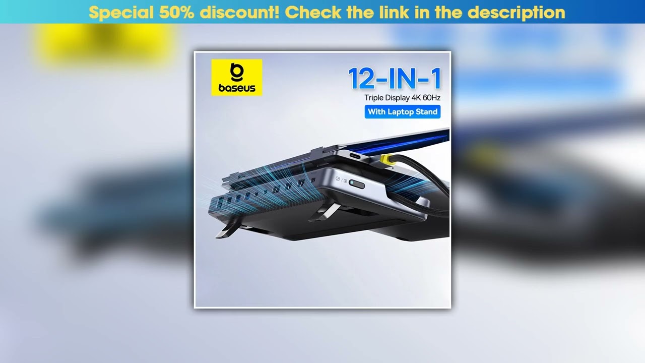 Editor’s Choice Baseus EH3 12-in-1 USB C Hub HDMI DP 4K 60Hz Triple Display 3.2 for MacBook Laptop•