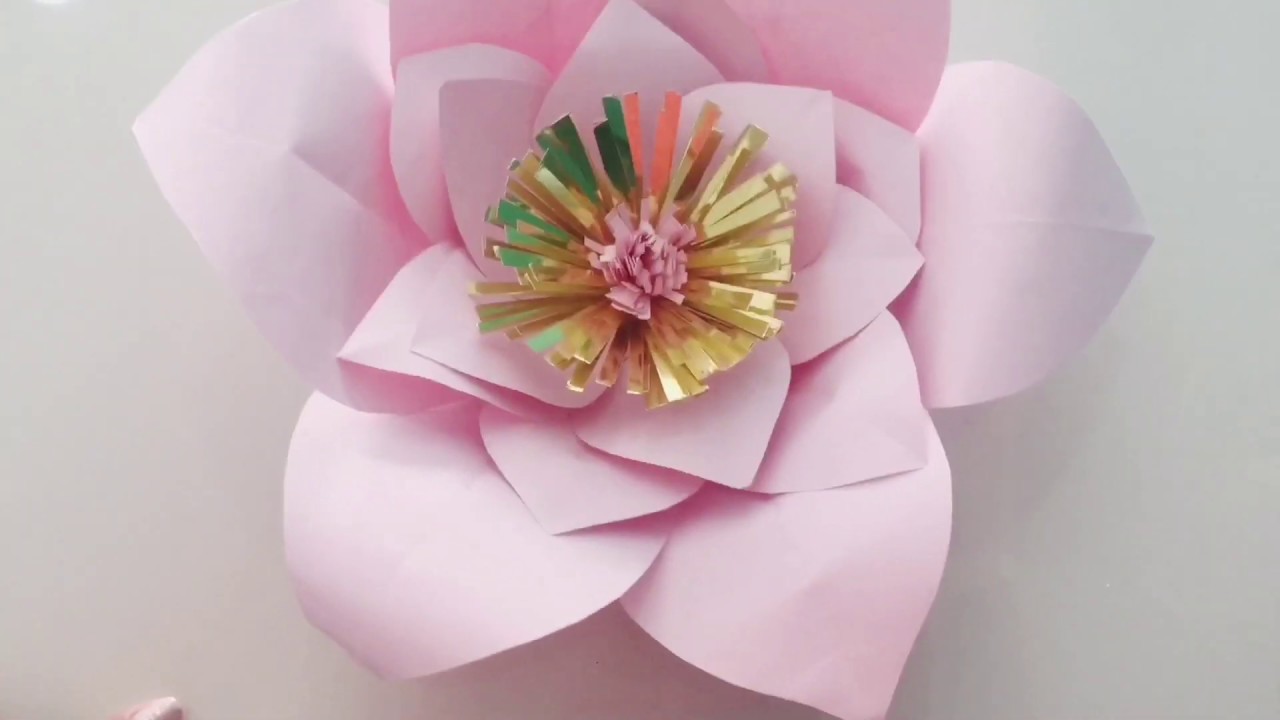 Como hacer flor de papel cartulina sin molde super facil - thptnganamst.edu.vn