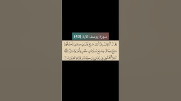 سورة يوسف من (43) |القارئ الشيخ : سعد الغامدي#سعدالغامدي #القران_نور_حياتي #القرآن_حياة #القرآن