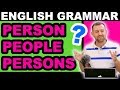 English Grammar | People or Person?