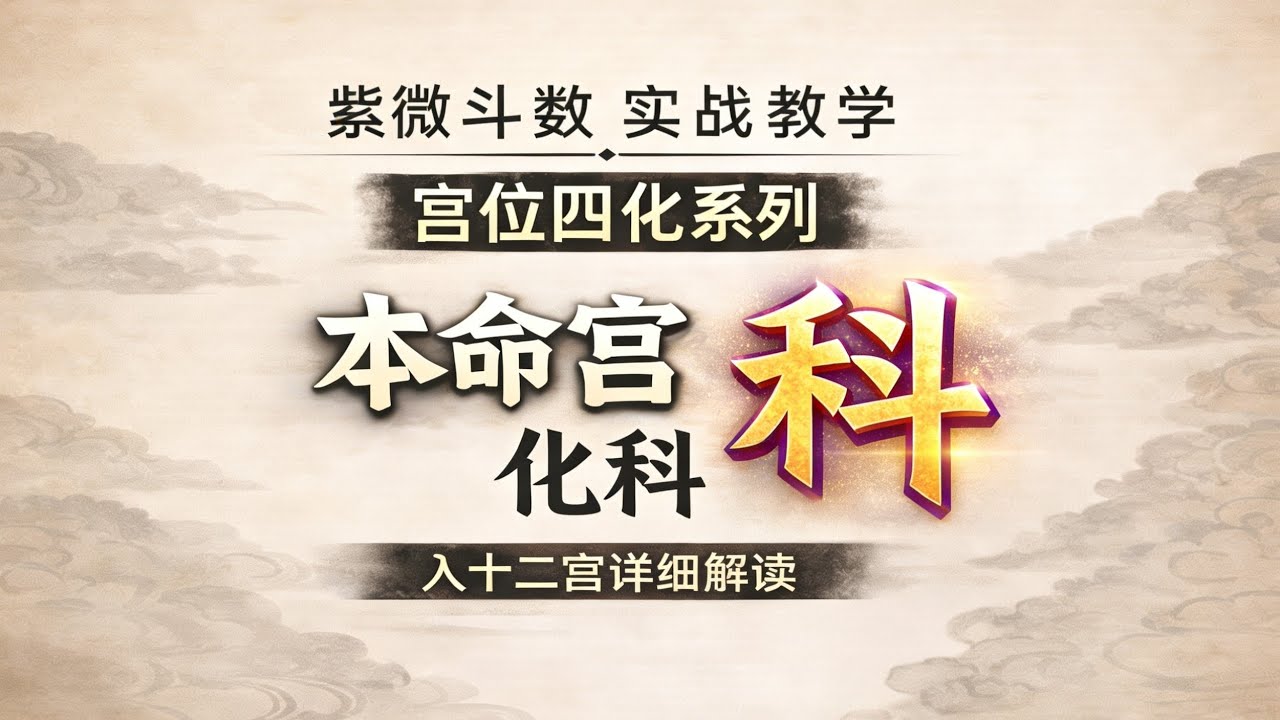 【命宫化科入十二宫】紫微飞星基础技法新手入门必看宫位四化