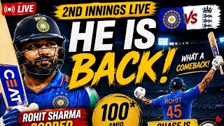 IND vs ENG LIVE 🔴 | HE IS BACK! 💯 Rohit Sharma Century | Chase Still On! | 3rd ODI Watch Along screenshot 1