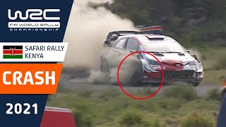 Big drama for Elfyn Evans near the end of SS3! WRC Safari Rally Kenya 2021