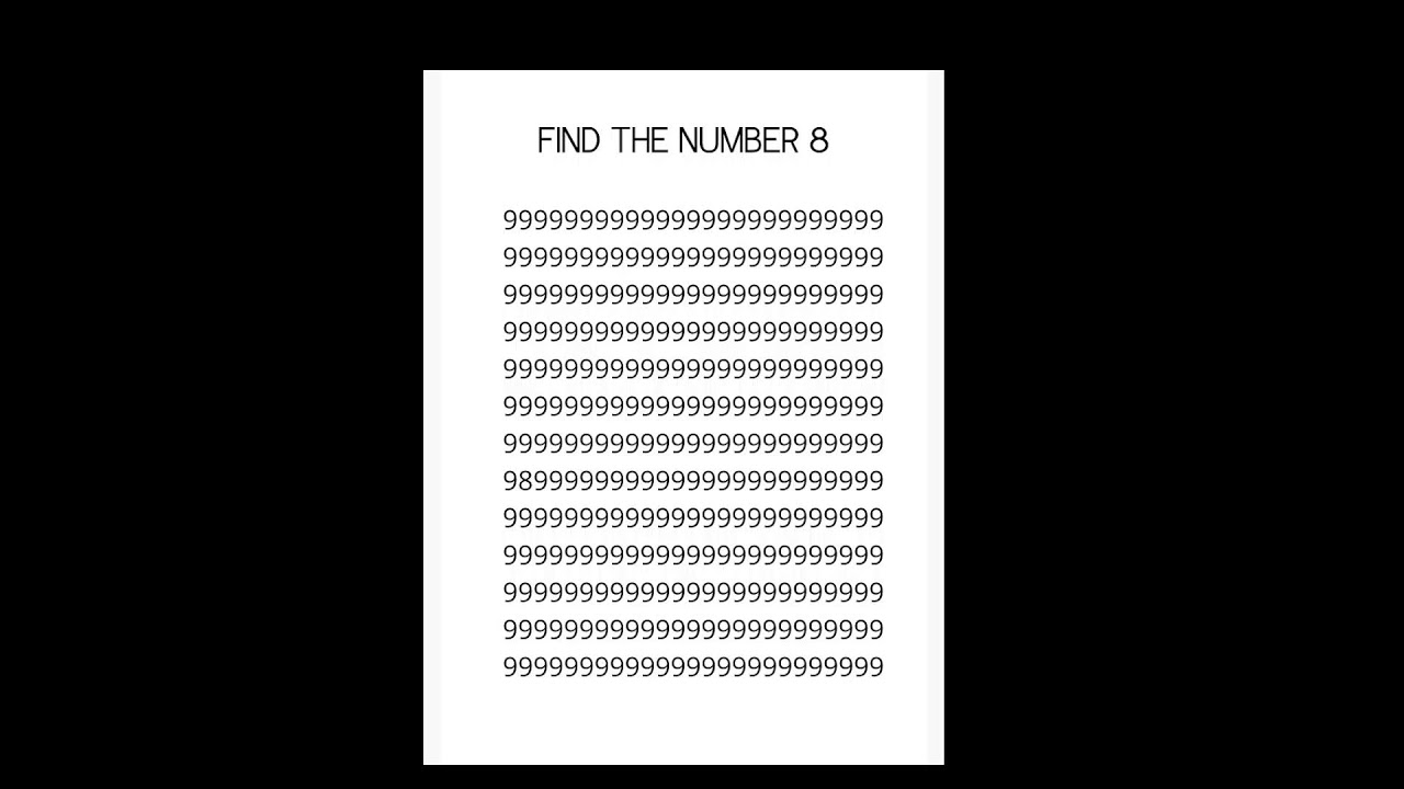 Can you find the number?