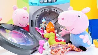 Video mit tollen Spielzeugen auf Deutsch. Die Waschmaschine. Spielspaß mit Peppa Wutz und Schorsch screenshot 1
