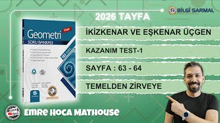 İkizkenar Ve Eşkenar Üçgen - 1 Bi̇lgi̇ Sarmal Geometri̇ Soru Bankasi Sayfa 63-64 2026 Model