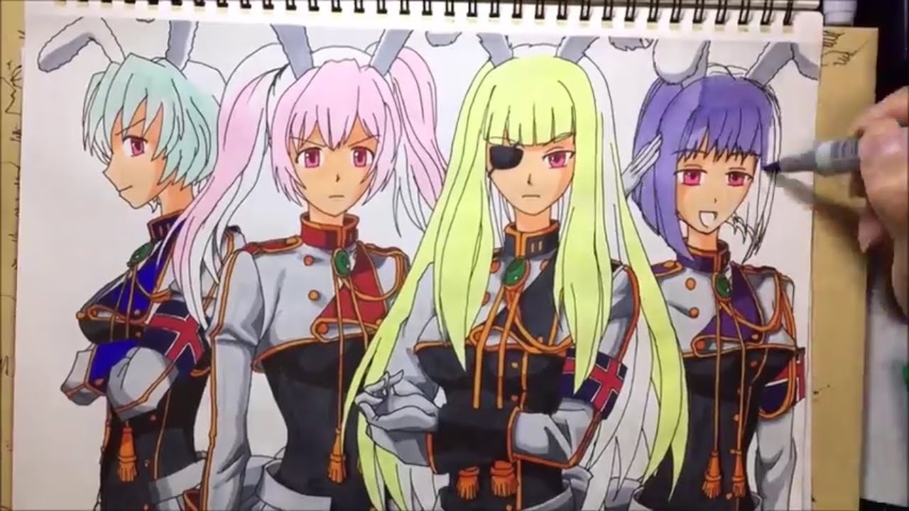うみねこのなく頃に シエスタ姉妹近衛兵を描いてみました Drawing Chiester Sisters Umineko No Naku Koro Ni Youtube