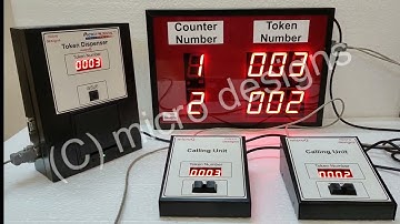 2-Counter Queue Management System with Token Dispenser, Central Display  by micro designs