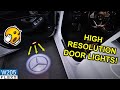 #1 Highest Resolution Mercedes Logo Courtesy Welcome door lights!!!