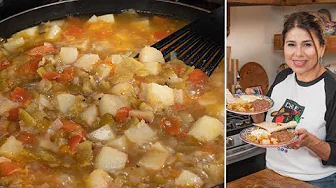 POTATOES WITH GREEN CHILE: Simple & Comforting (Papas con Chile Verde) Viewer Recipe