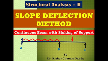 Slope Deflection Method (Continuous Beam with Sinking of one Support)