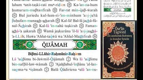 ختمة من مصحف التجويد باللغة الألمانية الصفحة رقم 577