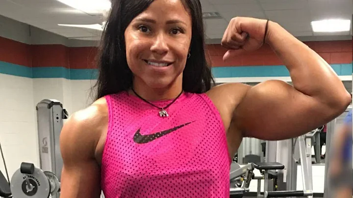 Big biceps muscle girl Angie Dawson