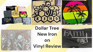 Dollar Tree NEW Iron on Vinyl NO CUTTING MACHINE NEEDED Review and DIY