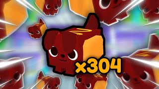 Selling x304 Rainbow Hardcore Hot Dogs in Pet Simulator X!