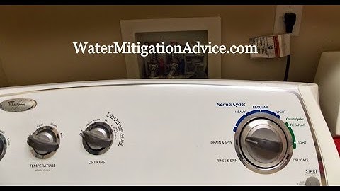 Whirlpool washer Reset