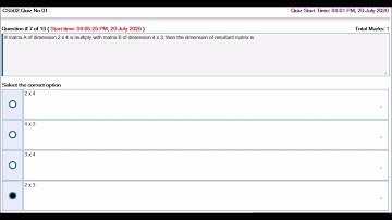 CS502 Quiz No 4  20-07-2020