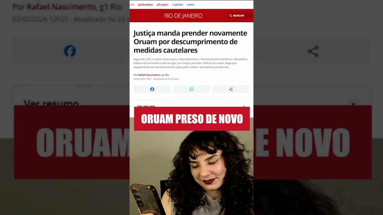 Cantor oruam é detido novamente e situação jurídica do artista volta a ser foco de atenção