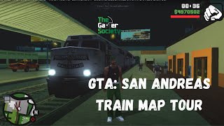 GRAND THEFT AUTO: SAN ANDREAS - TRAIN TOUR OF ENTIRE MAP! - COUNTERCLOCKWISE STARTING IN LOS SANTOS! screenshot 3