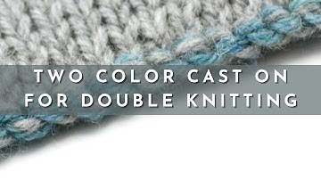 How to Cast On Two Colors for Double Knitting | Knitting Stitch Pattern | English Style