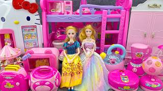 18 Minutes Satisfying with Unboxing Barbie Princess Pink Kitchen,Rock Bed Play Set Review Toys｜ASMR