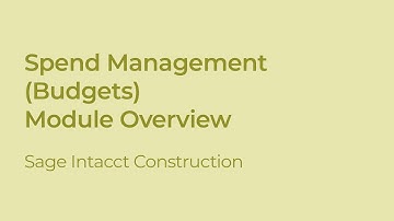 Getting Started with Spend Management in Sage Intacct Construction