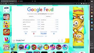 GOOGLE FEUD answers part 1