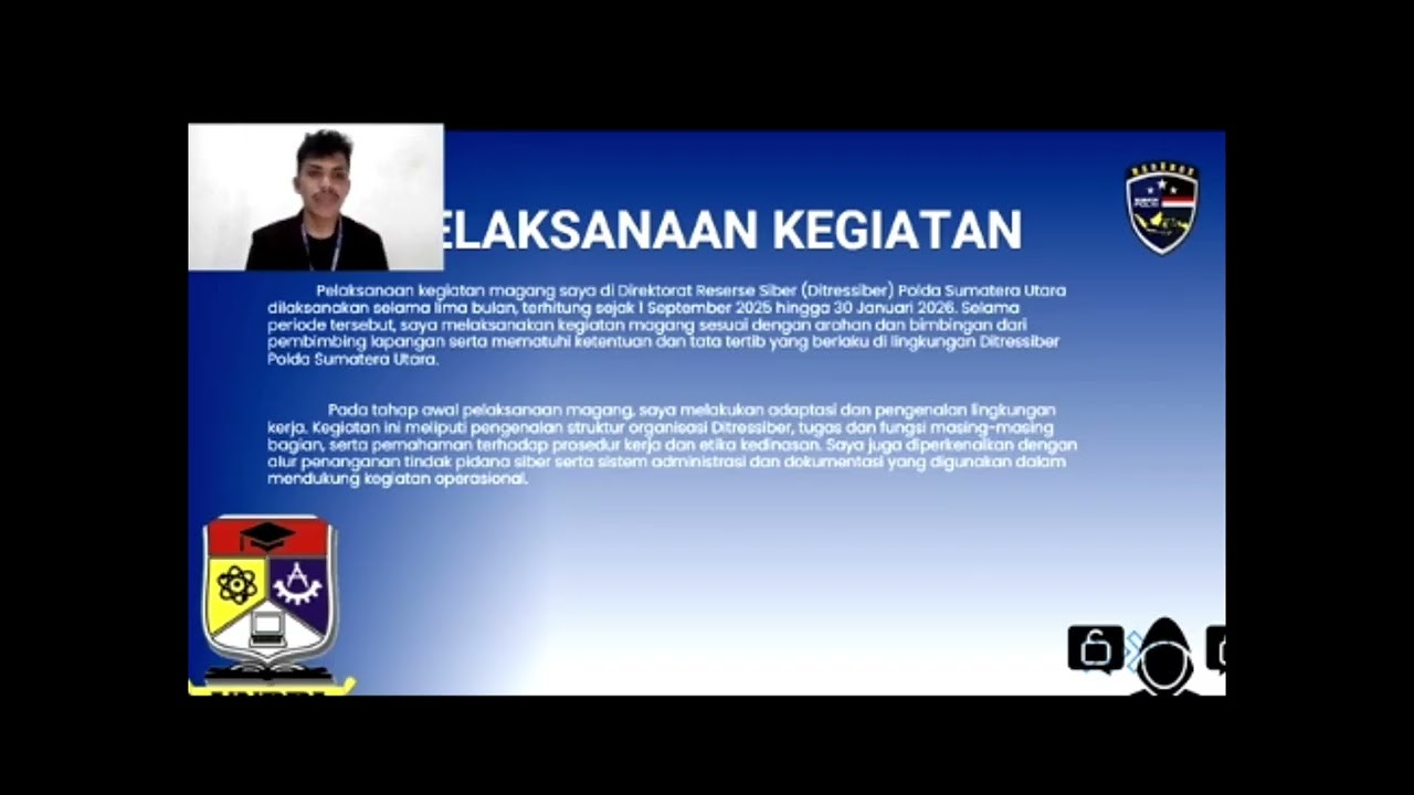 Video Presentasi hasil magang di Ditresiber Polda Sumut .tahun 2026 