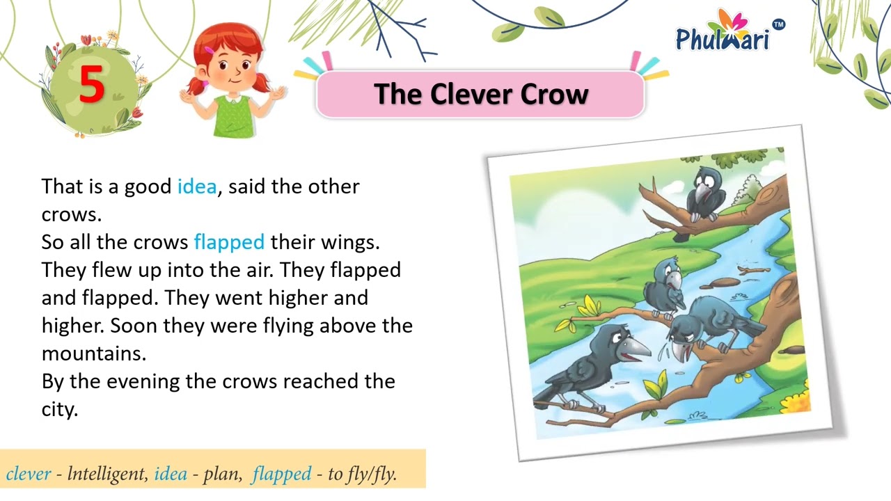 Chapter-5 The Clever Crow| Harmony English Reader-1 | Phulwari