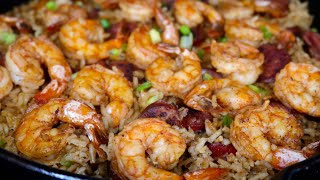 Cajun Shrimp Sausage And Rice Skillet | Dinner In Under 30 minutes