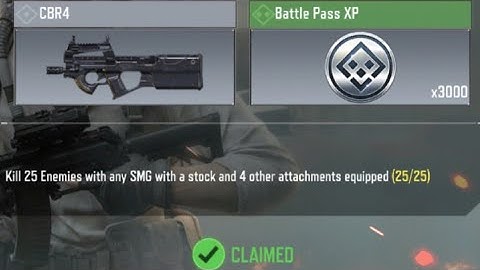 Call Of Duty Mobile Kill 25 Enemies with any SMG with a stock and 4 other attachments equipped
