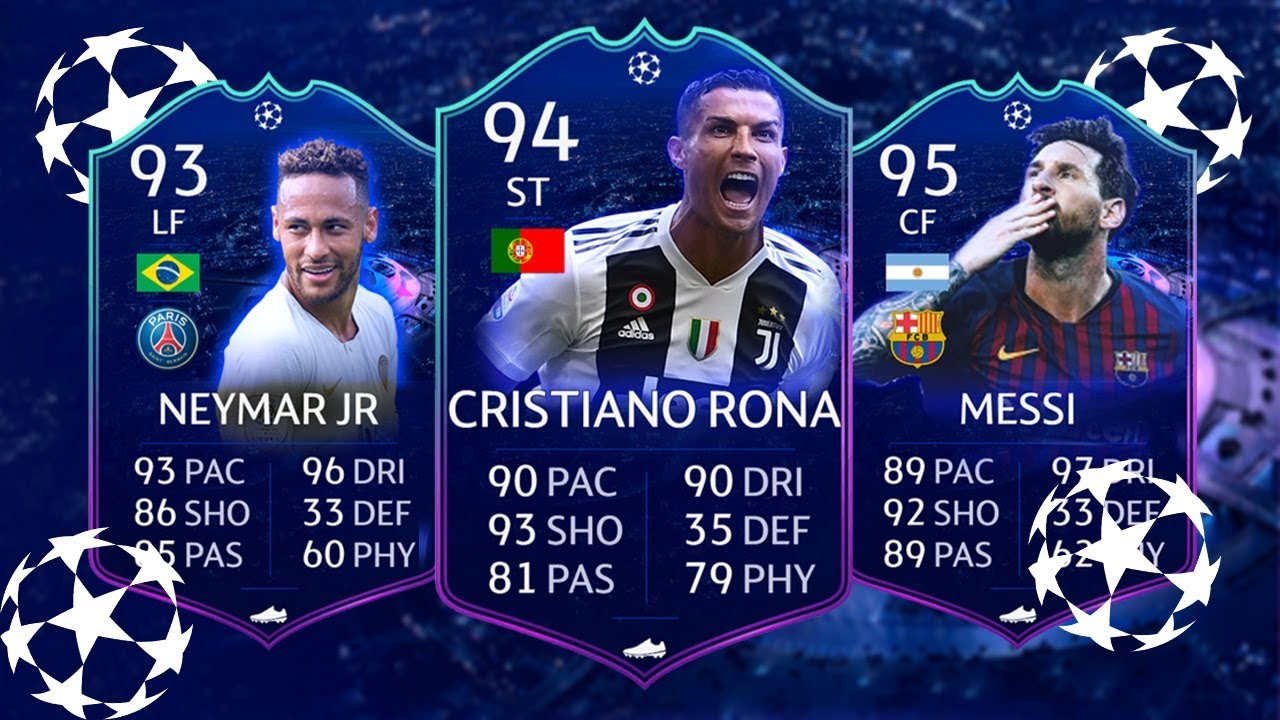 Cartas Dinâmicas da UEFA Champions League para FIFA 19 