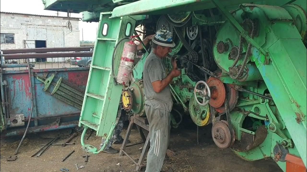 Ремонт переднього диска комбайна ДОН 1500, тріщина - YouTube