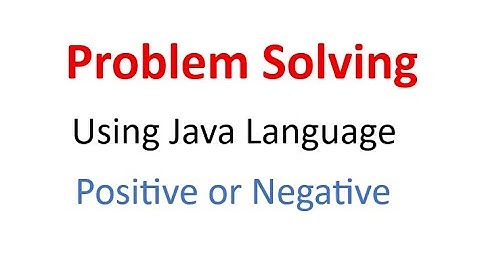 How to find a number is Positive or Negative in Java