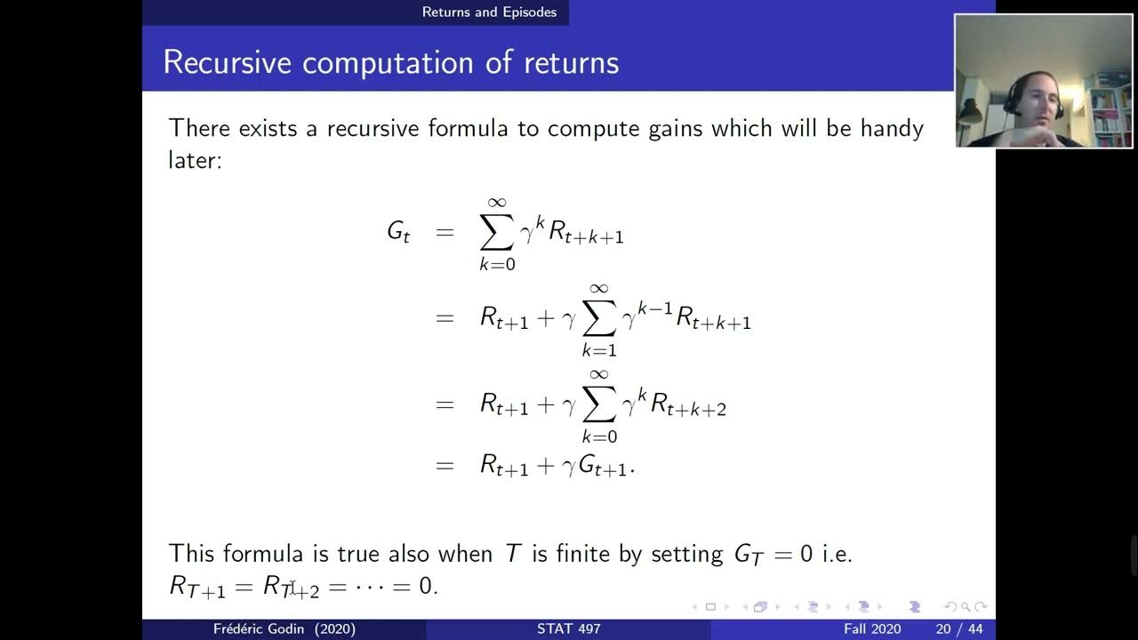 RL Chapter 3 Part2 (Markov Decision Processes, value function, Bellman equation) YouTube