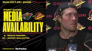 Brock Boeser & Head Coach Manny Malhotra Postgame Media | Canucks vs. Wild (Oct 25 2026)