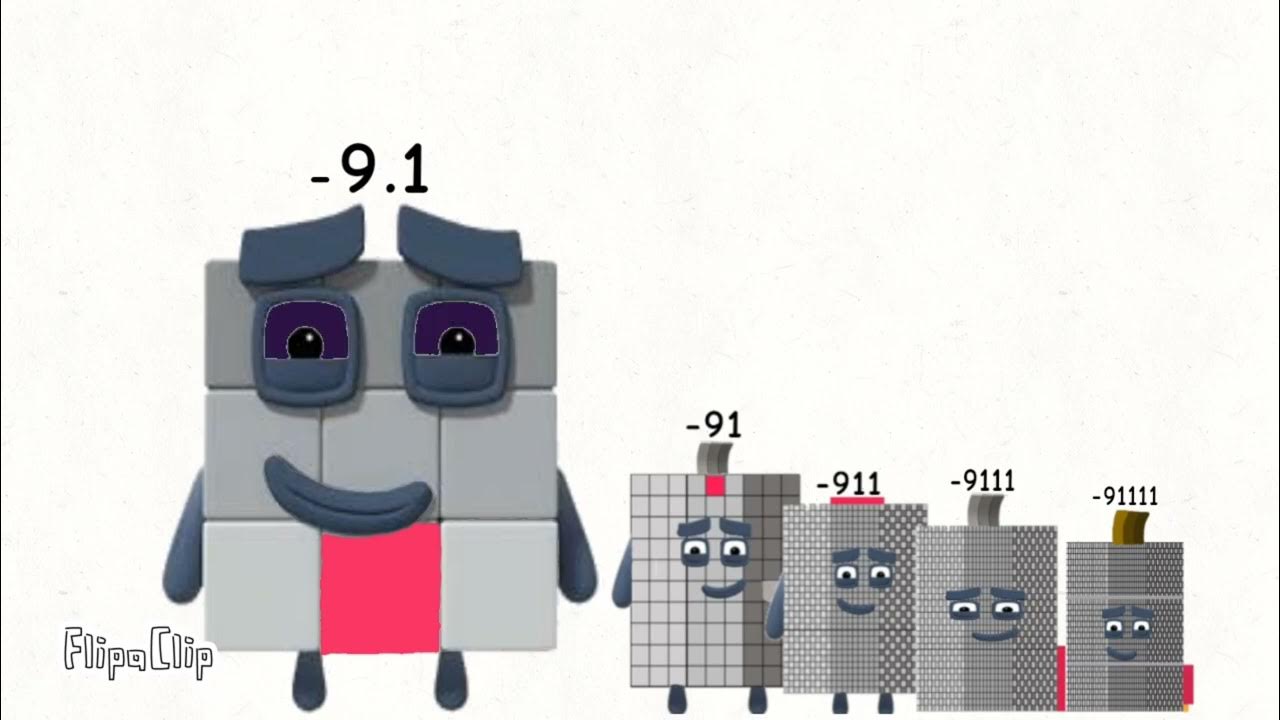 Numberblocks Negative 91 Sneeze To 911111111 911 Million