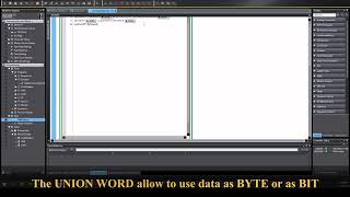 Sysmac Studio UNION, WORD, BYTE, BIT