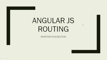 How To Develop SPA By Using Routing In Angular JS?.