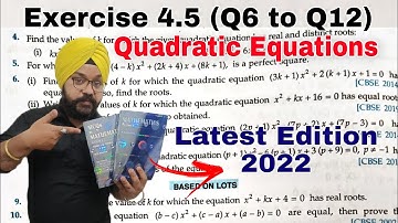 RD Sharma Class 10 Solutions Ex 4.5 Q6 to Q12 Chapter 4 Quadratic Equations Latest Edition Book 2022