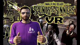 Master of the knife throw!!  VR funny moments ( Walking dead saints and sinners )