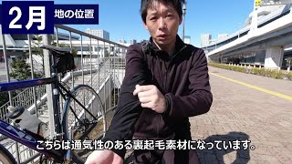 2月中旬のサイクルウェア例と冬用ウインドブレークジャケットの袖について｡