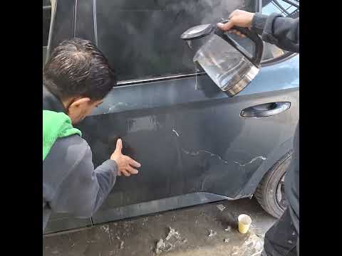 فك فيلم الحماية للسيارات بالمياه السخنه 