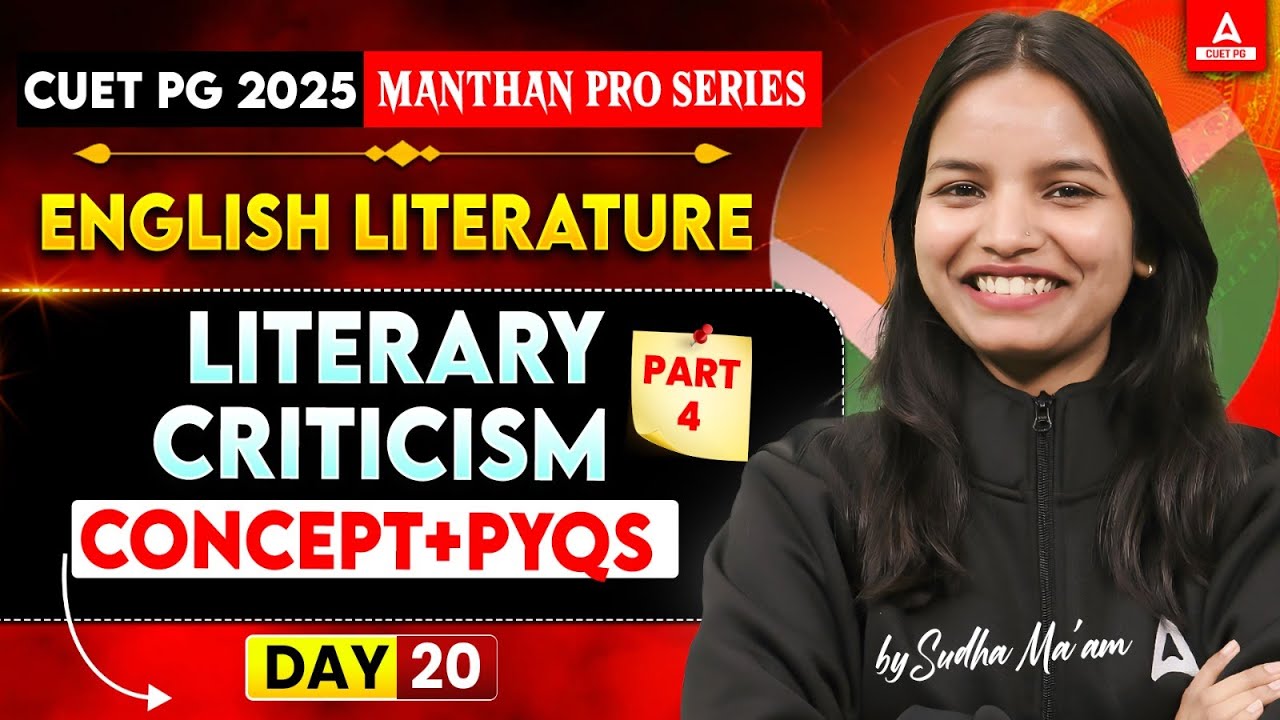 CUET PG English Literature 2025 | LITERARY CRITICISM All Concepts and ...