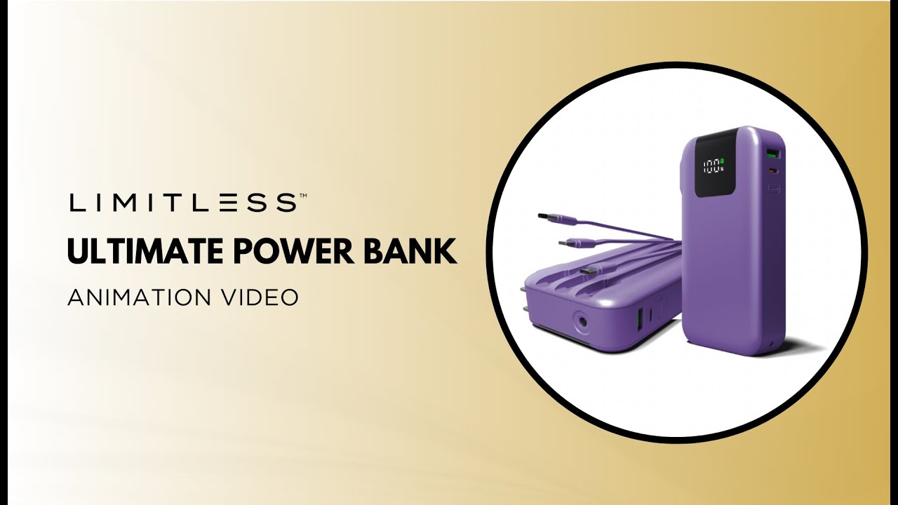 Ultimate 15,000mAh Portable Power Bank with Wall Plug, Digital