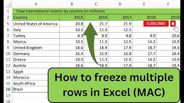 How to freeze multiple rows in Excel (MAC)
