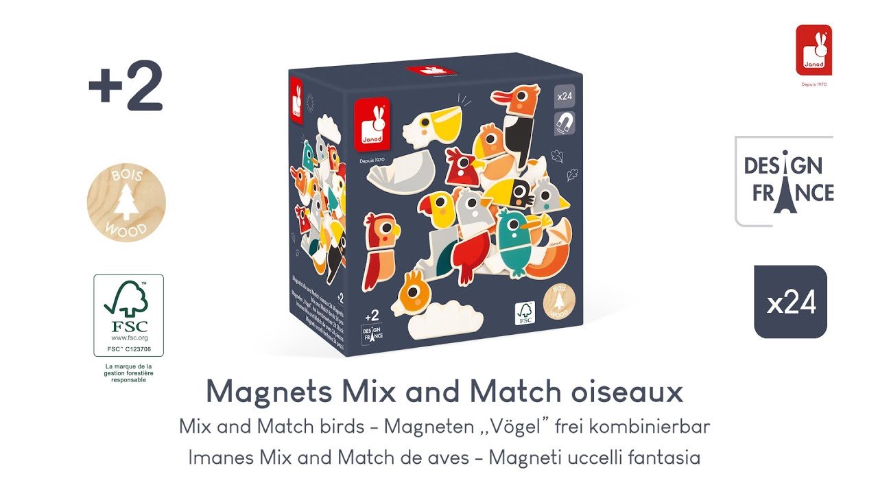 Magnets en bois Animaux de compagnie Janod