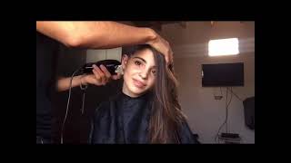 Girl Gets A Side Shave Haircut In Barbershop