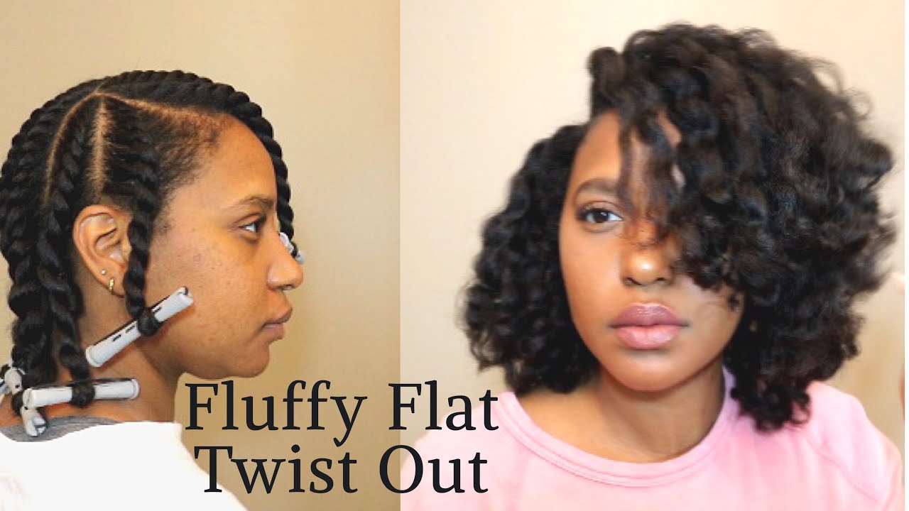 HOW TO|Flat Twist Out On Natural Straighten 4c Hair - YouTube