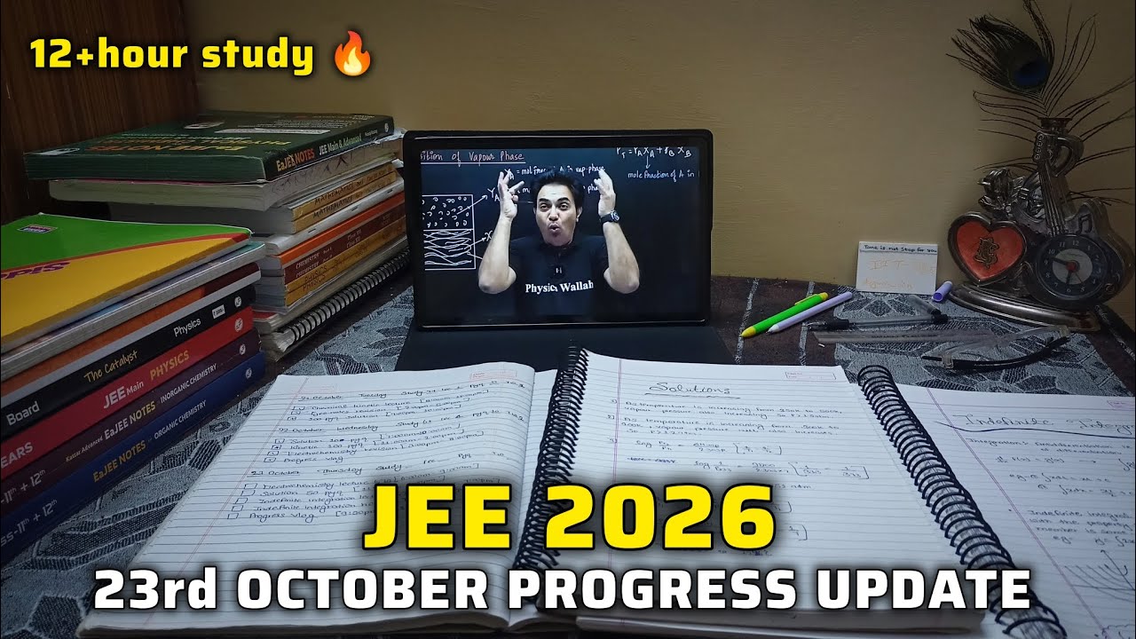 89 Days left for JEE MAINS 2026 🥶🔥 ( 12+ hours study 💀 ) - YouTube